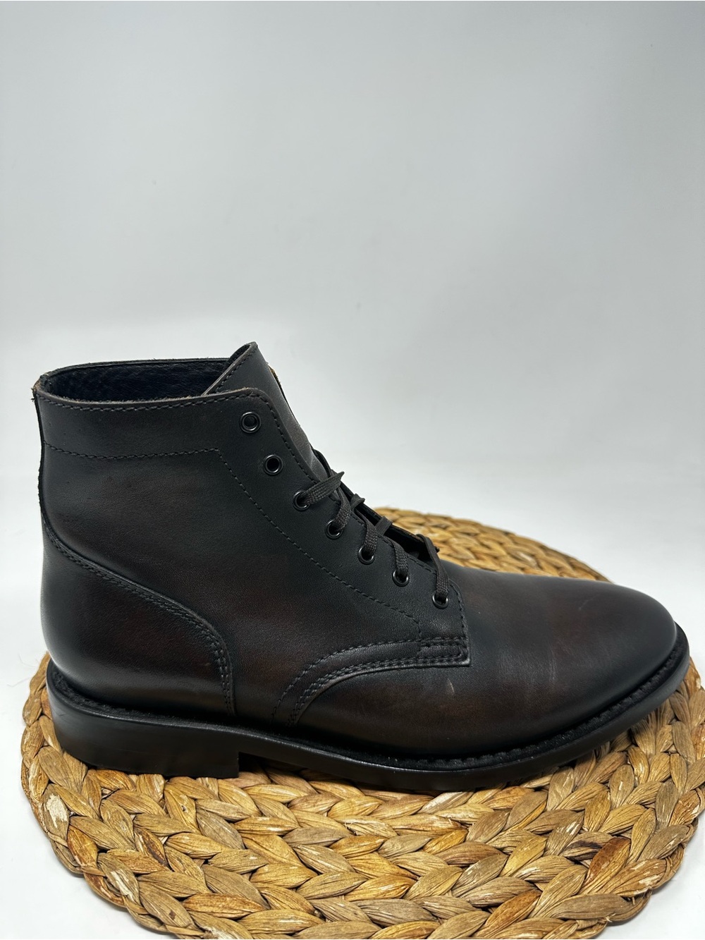 THURSDAY Boots President Boots Black Coffee Leather Size 11 Men's